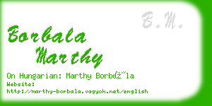 borbala marthy business card